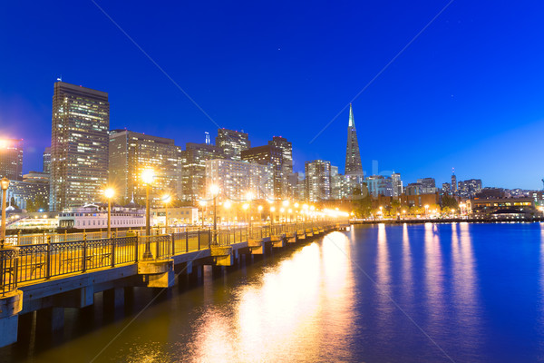 San Francisco Pier Sonnenuntergang Kalifornien USA Himmel Stock foto © lunamarina