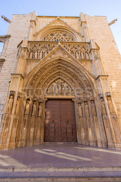 Valencia Cathedral Apostoles door Tribunal de las Aguas Stock photo © lunamarina