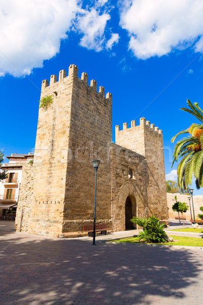 Alcudia Old Town Majorca Porta des Moll Mallorca Stock photo © lunamarina