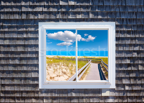 Cape cod okno Massachusetts USA plaży wody Zdjęcia stock © lunamarina