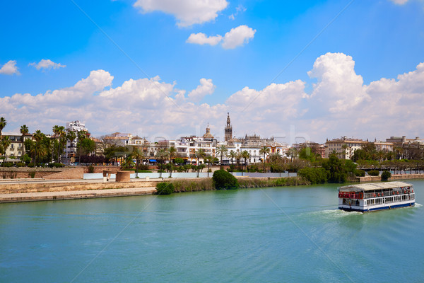 Seville skyline and Algonso XIII channel Andalusia Stock photo © lunamarina