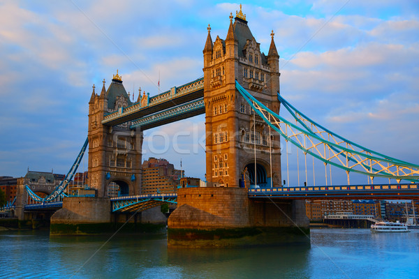 London Tower Bridge Thames Fluss england Stadt Stock foto © lunamarina
