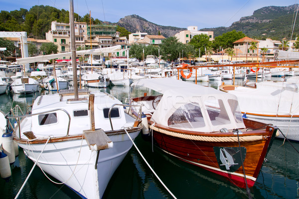 Porta mallorca barcos cidade mar verão Foto stock © lunamarina