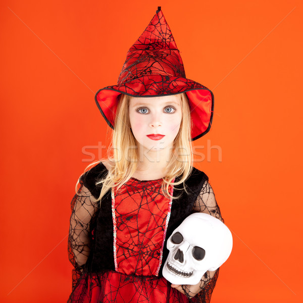 ハロウィン 子供 少女 衣装 オレンジ パーティ ストックフォト © lunamarina