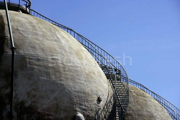 Gas refinería almacenamiento cisterna aire libre España Foto stock © lunamarina