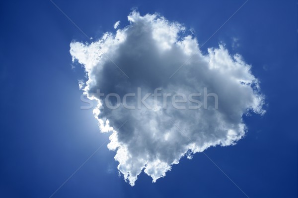 Nuvem blue sky sol backlight luz halo Foto stock © lunamarina