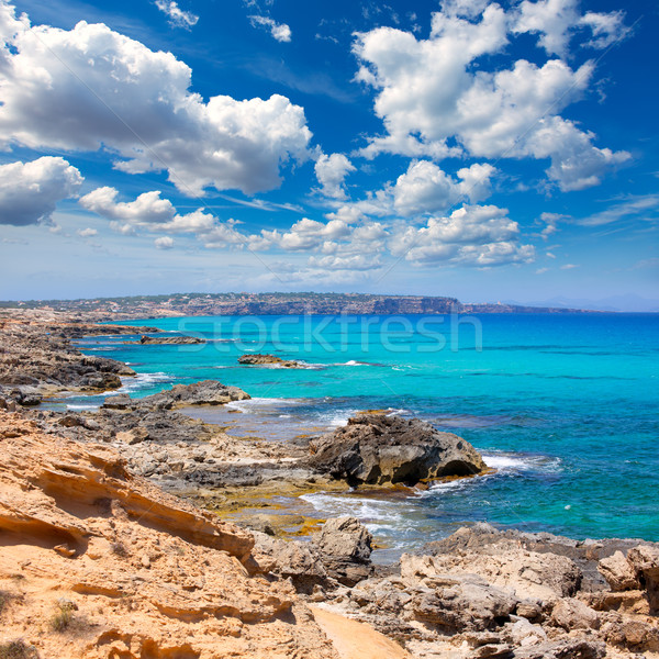 Es calo Escalo de san Agustin Beach in Formentera Stock photo © lunamarina