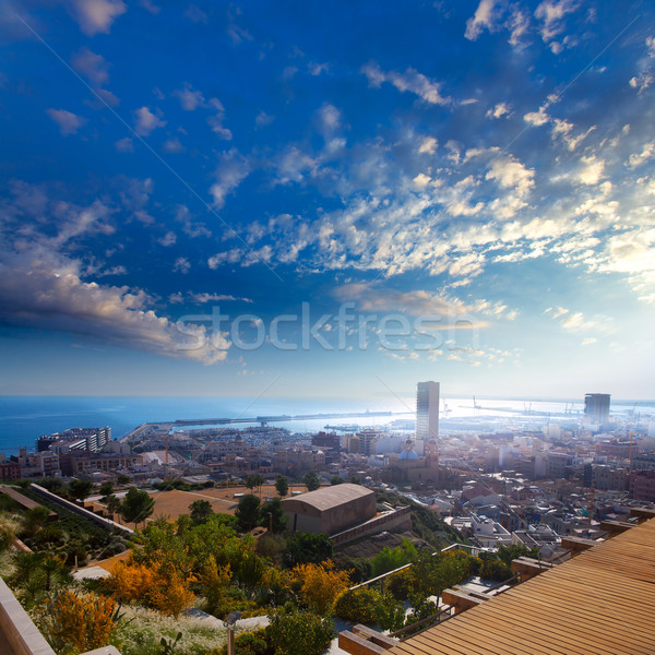 Foto stock: Paisaje · urbano · horizonte · mediterráneo · mar · comunidad · España