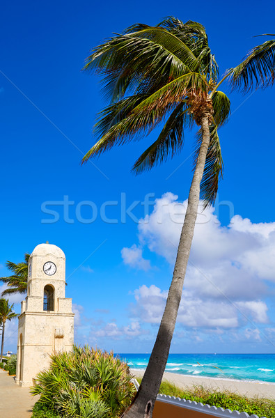 Palm Beach Worth Avenue clock tower Florida Stock photo © lunamarina