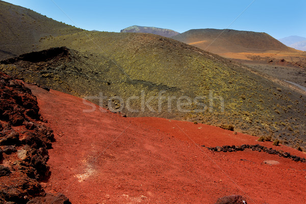 Lanzarote Timanfaya Fire Mountains volcanic lava Stock photo © lunamarina