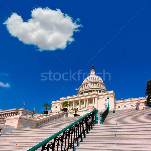 Foto stock: Edifício · Washington · DC · EUA · congresso · luz · solar · escada