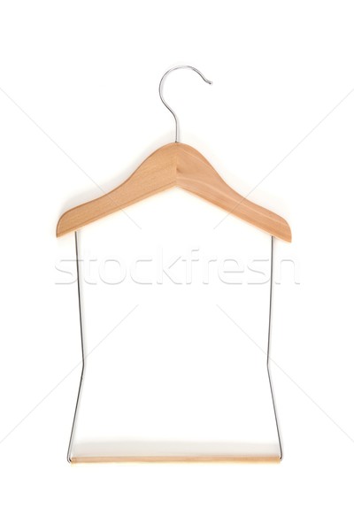 hanger perch wood and steel isolated on white Stock photo © lunamarina