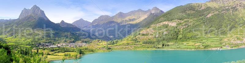 Sallent de Gallego panoramic Lanuza lake Pyrenees Stock photo © lunamarina