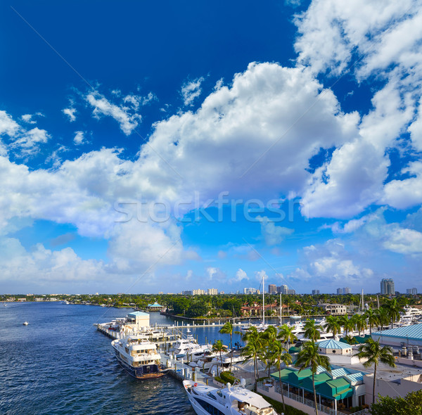 Fort lauderdale fiume Florida USA spiaggia cielo Foto d'archivio © lunamarina