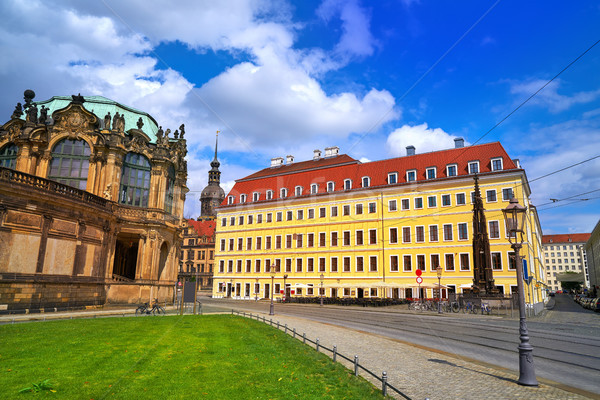 德累斯頓 德國 街頭 藍色 城堡 假期 商業照片 © lunamarina