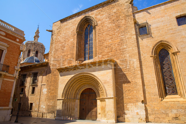 Valencia Cathedral romanesque door Puerta Palau Almoina Stock photo © lunamarina