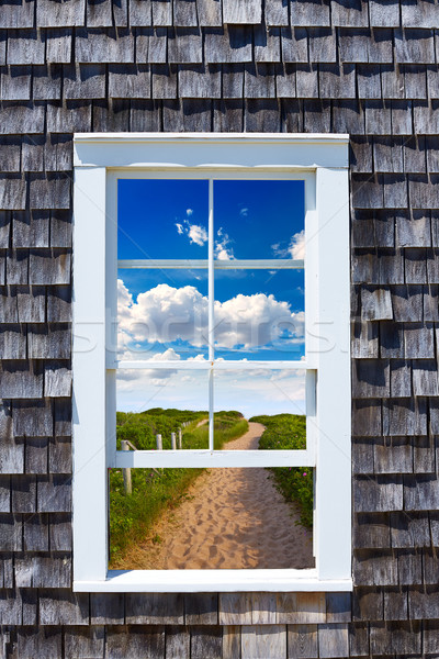 Fenster Massachusetts USA Strand Wasser Stock foto © lunamarina