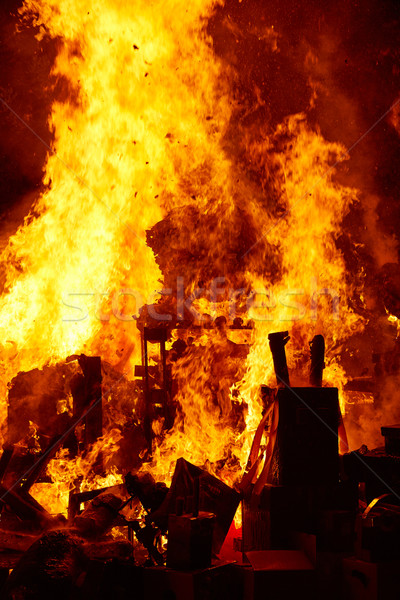 Fallas popular fest burning cartoon figures Stock photo © lunamarina