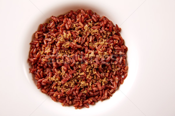 Red wild rice with sesame gomasio seasoning Stock photo © lunamarina