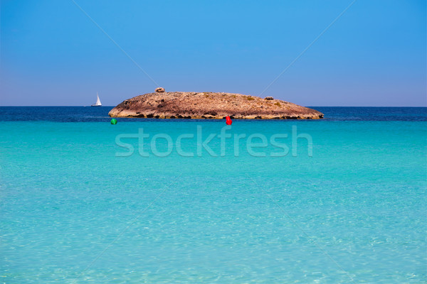 Illetes Illetas island in formentera beach at Balearic Stock photo © lunamarina