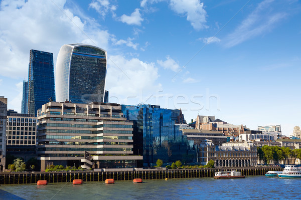 London pénzügyi negyed sziluett tér Anglia város Stock fotó © lunamarina