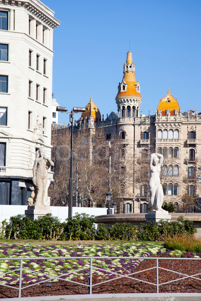 Barcelona Placa de Catalunya plaza de cataluna Stock photo © lunamarina