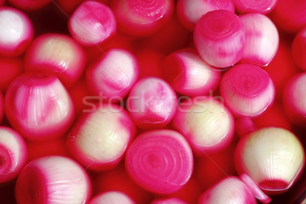 Foto stock: Cebolas · vermelho · vinagre · padrão · textura · comida