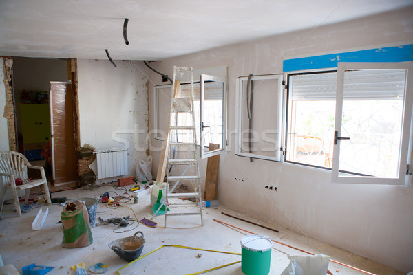 House indoor improvements in a messy room construction Stock photo © lunamarina