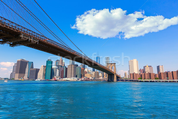 Brooklyn Bridge and Manhattan skyline New York Stock photo © lunamarina