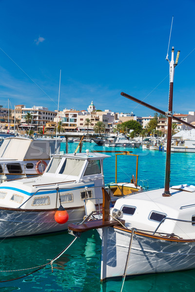 Mallorca marina kikötő hajók víz tájkép Stock fotó © lunamarina