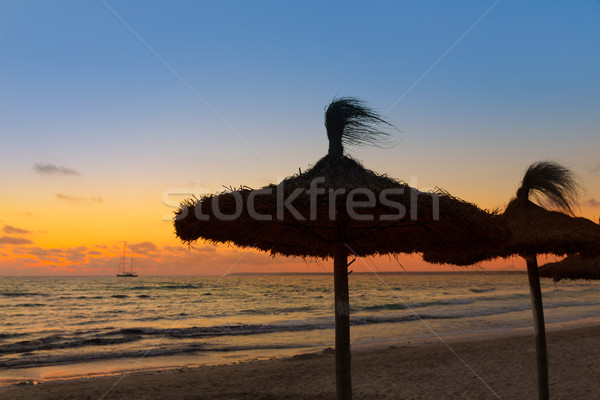 日落 海灘 西班牙 景觀 商業照片 © lunamarina