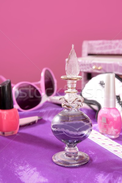 стиль моде макияж тщеславие розовый Сток-фото © lunamarina
