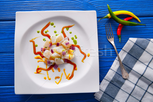Ceviche recipe modern gastronomy style Stock photo © lunamarina