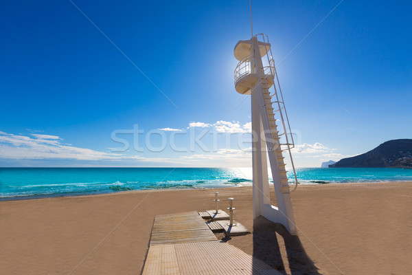 Calpe playa Arenal Bol beach near Penon Ifach Alicante Stock photo © lunamarina