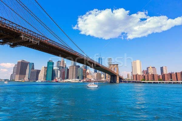 Brooklyn Bridge and Manhattan skyline New York Stock photo © lunamarina