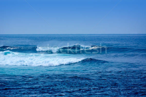 Surfar praia ondas canárias Espanha céu Foto stock © lunamarina