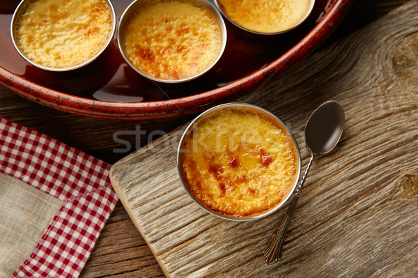 Natillas caramelo postre horno cocido alimentos Foto stock © lunamarina