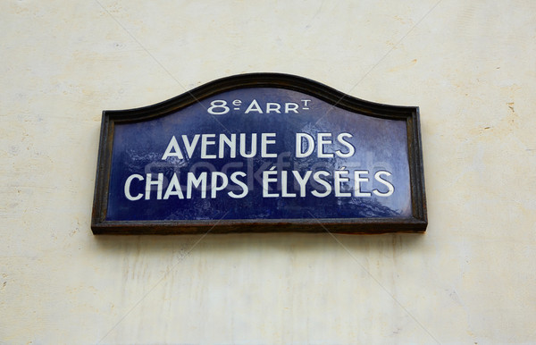 Champs Elysees avenue street sign in Paris Stock photo © lunamarina