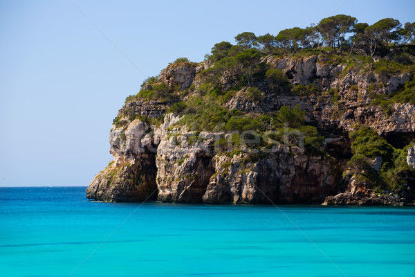 Stock photo: Cala Macarella Menorca turquoise Balearic Mediterranean