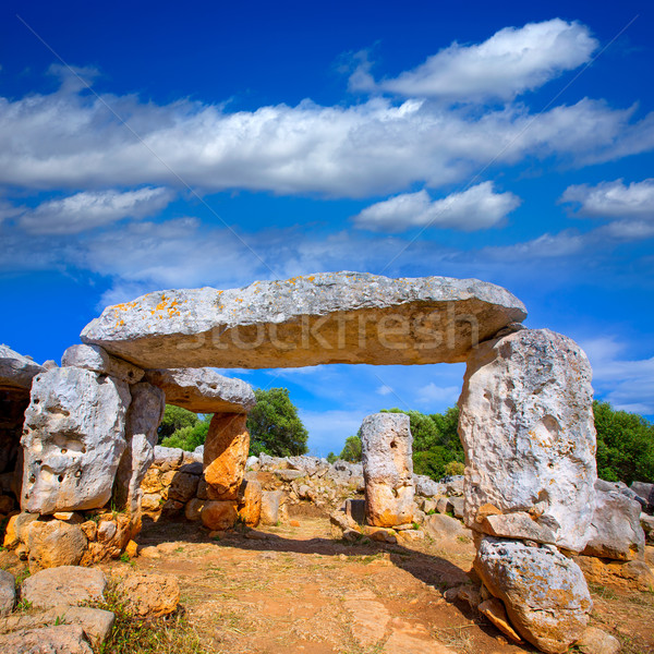 Taules of Menorca Torre de Gaumes Galmes at Balearics Stock photo © lunamarina