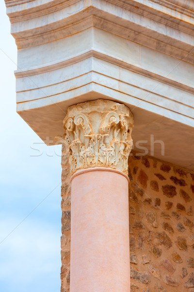Oszlopok római amfiteátrum Spanyolország ősi épület Stock fotó © lunamarina