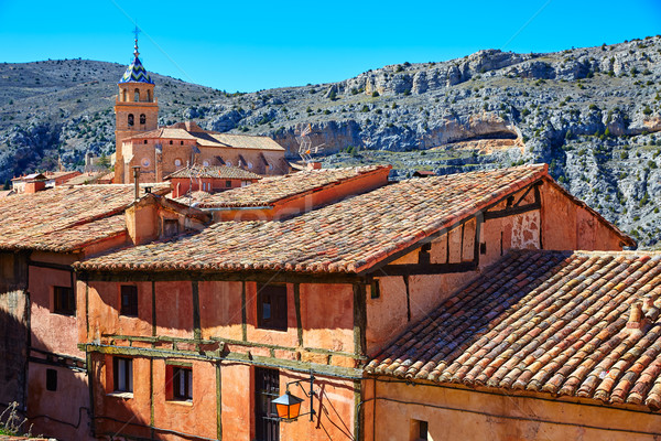 Medieval ciudad España pueblo pared calle Foto stock © lunamarina