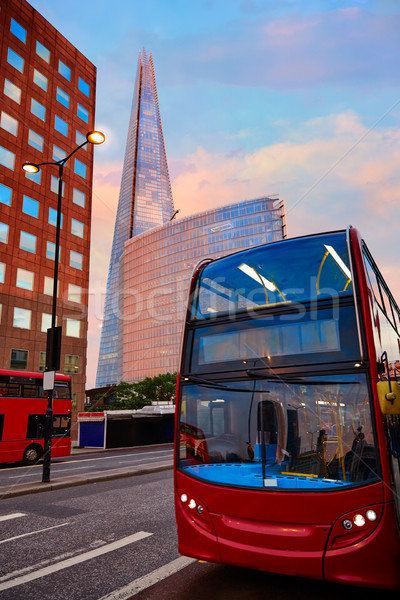 London The Shard building at sunset Stock photo © lunamarina