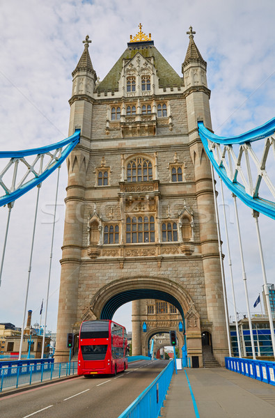 Londra Tower Bridge apus tamisa râu Anglia Imagine de stoc © lunamarina