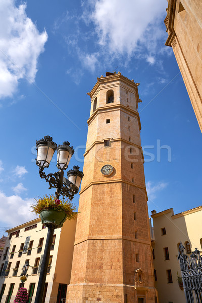 Foto d'archivio: Gothic · cattedrale · torre · clock · strada · chiesa