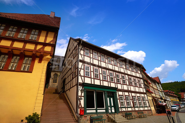 Góry Niemcy budynku niebieski podróży Europie Zdjęcia stock © lunamarina