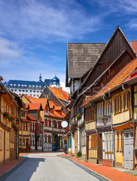 Stolberg facades in Harz mountains Germany Stock photo © lunamarina