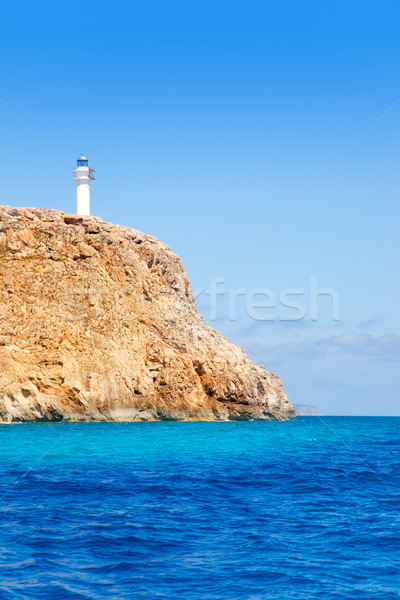 Formentera Barbaria cape Lighthouse view from sea Stock photo © lunamarina