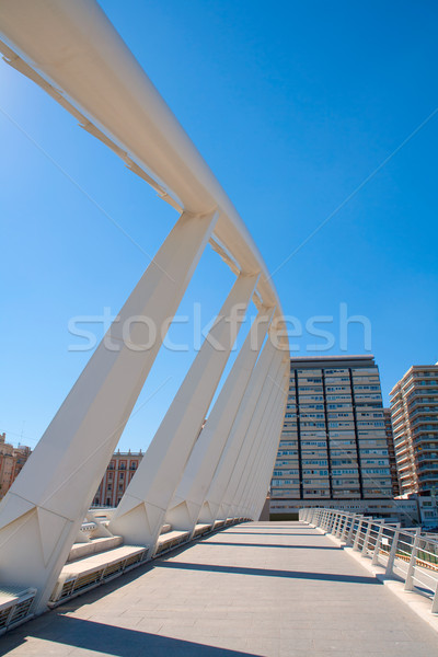 Stock fotó: Valencia · híd · égbolt · utca · kék · utazás