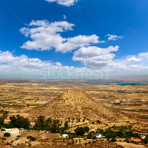 Aerial view from Mojacar Almeria village in Spain Stock photo © lunamarina